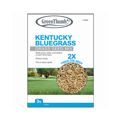 Grass Seed, Kentucky Bluegrass, 3-Lbs., Covers 1,500 Sq. Ft.