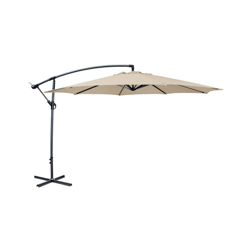 Offset Patio Umbrella, Beige Fabric/Aluminum Pole, 11.5-Ft.