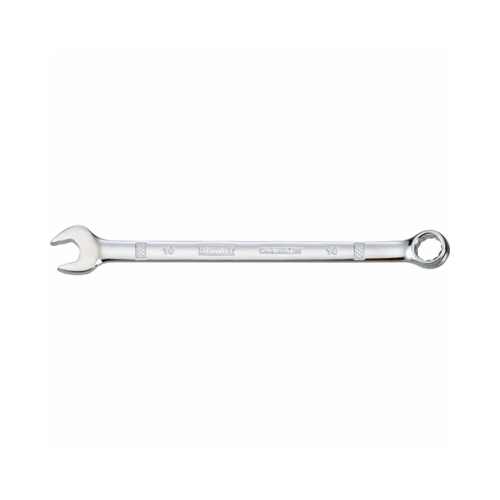 Combination Wrench, Metric, 10 mm Head, 6-11/32 in L, 12-Point, Chrome, Comfort-Grip Handle