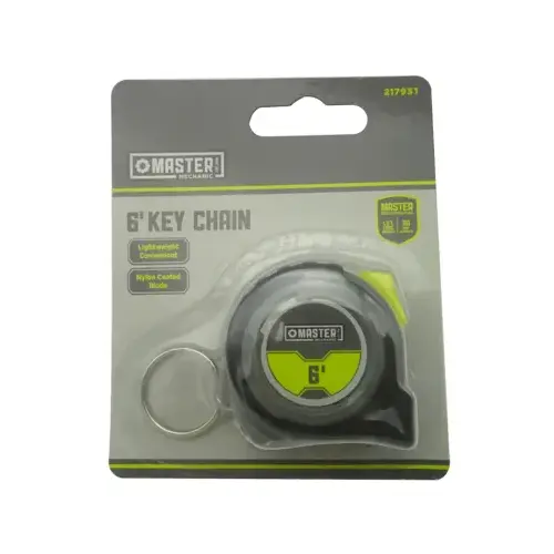 Key Chain Tape Measure, 6-Ft.