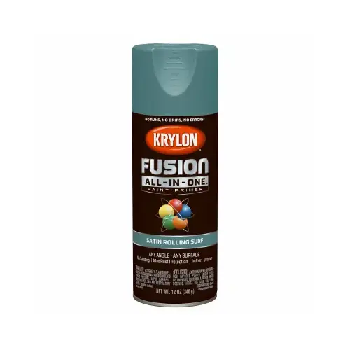 Fusion All-In-One Spray Paint + Primer, Satin Rolling Surf, 12-oz.