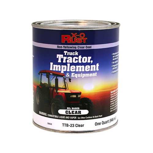 Rust Preventative Paint & Primer, Direct to Metal, Truck, Tractor, Implement & Equipment, Gloss Clear, 1-Qt.