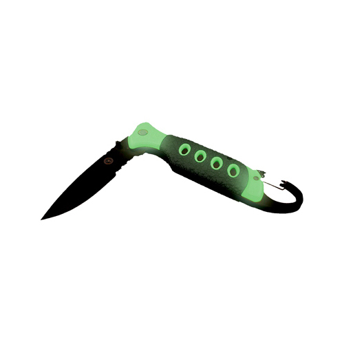 AMERICAN OUTDOOR BRANDS PRODUCTS CO 20-12060 Glo Folding Knife, Green, 3.5-In. Blade