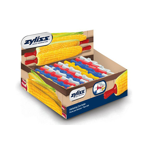 Zyliss 71409 Corn Holders, Interlocking, Assorted Colors