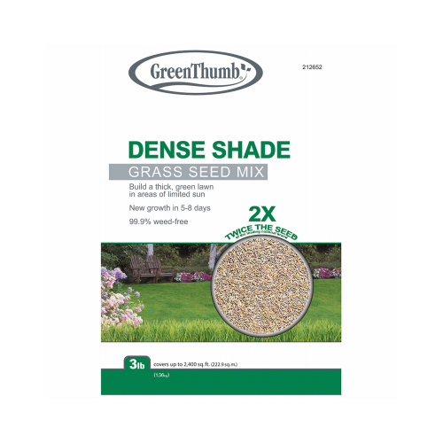 Barenbrug GTSHD3 Dense Shade Grass Seed Mix, 3-Lbs., Covers 1,200 Sq. Ft.