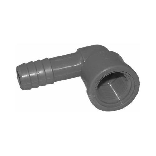 Pipe Fitting Insert Elbow, Female, Poly, 1/2-In.