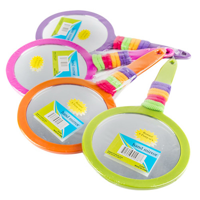 Regent Products G1478N Hand Mirror, Rectangle, Assorted Colors, 7.2 x 10.6-In.
