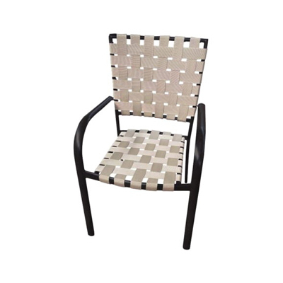 JIAXING HERO IMP & EXP CO HJ-B-2023 Woven Web Chair, Tan