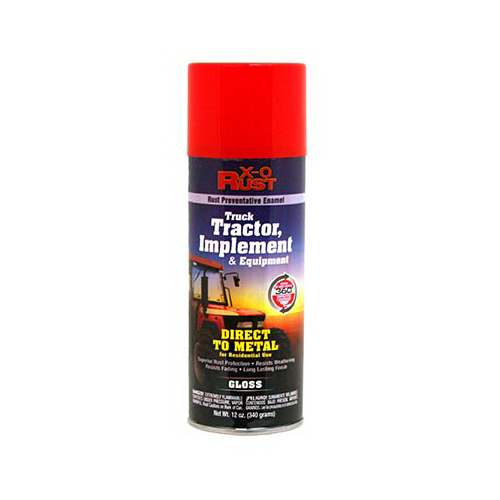 Rust-Preventative Enamel Spray Paint & Primer for Metal, Truck, Tractor, Implement & Equipment, Massey Ferguson Red, 12 oz.