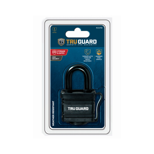 Tru-Guard 1804DTG Keyed Padlock, Laminated Steel, All-Weather Cover, 1-9/16-In.