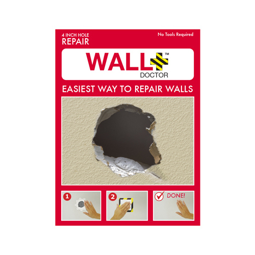 SPARK INNOVATION LLC 857101004808 Wall Doctor Drywall Repair Kit, Single-Hole, 4-In.