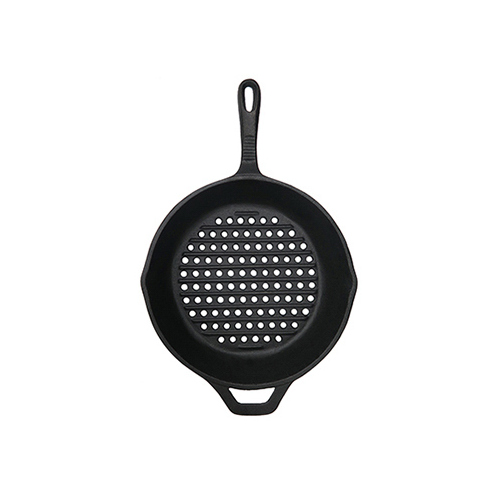 Mr Bar-B-Q 00397TVN Grill Pan with Holes, Cast Iron, 10.25-In.