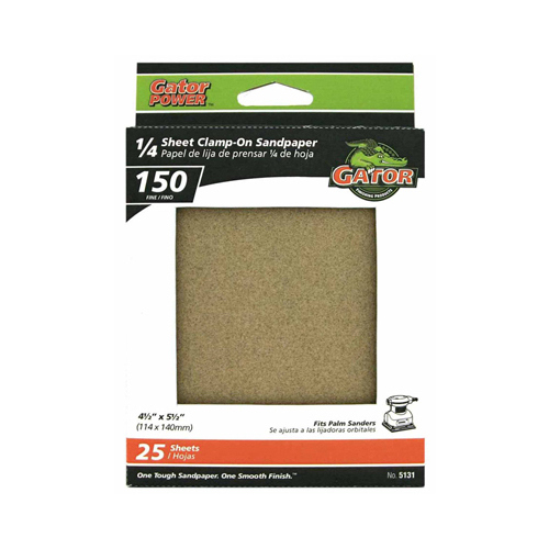 Sanding Sheets, Aluminum Oxide, 150-Grit, 4.5 x 5.5-In - pack of 125