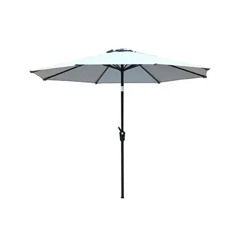 Belmont Market Umbrella, Navy Olefin Fabric, 9-Ft. Gray