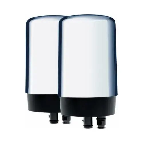 BRITA 36312 Faucet-Mount Replacement Water Filter, Chrome, 2-Ct.
