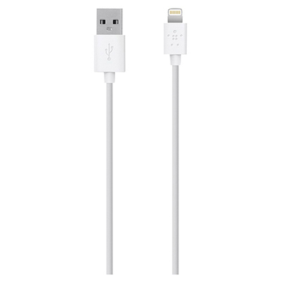 PETRA INDUSTRIES BKNF8J023BT04W Mixit Lightning USB iPhone Cable, White, 4-Ft.