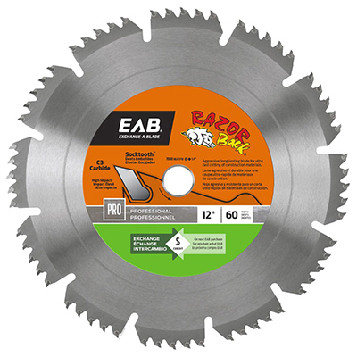 Exchange-A-Blade 1016872 Saw Blade, Razor Back, 60-Tooth x 12-In.