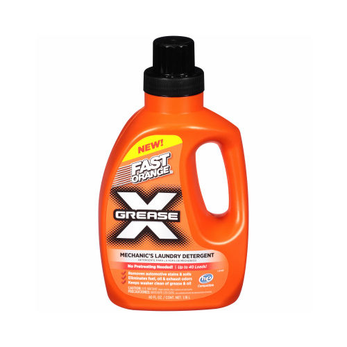 FAST ORANGE Mechanics Laundry Detergent, 40 fl-oz Bottle, Liquid, Citrus Amber