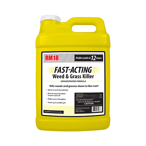 RM18 75437 Grass & Weed Killer Plus Diquat, Fast-Acting, Concentrate, 2.5-Gallons