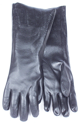 Fimco 7V70208 Chemical Glove, Black PVC, Large, 18-In.