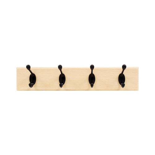 Hook Board, Light Wood & Oil Rubbed Bronze, 18-In.