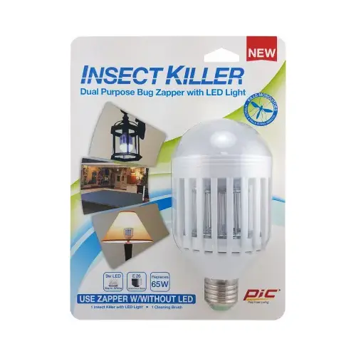 Insect Killer Bulb, 120 V, 65 W, LED Lamp, Ivory