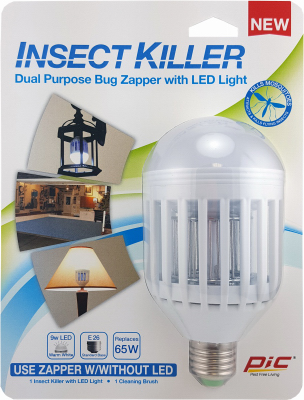 pic IKC Insect Killer Bulb, 120 V, 65 W, LED Lamp, Ivory