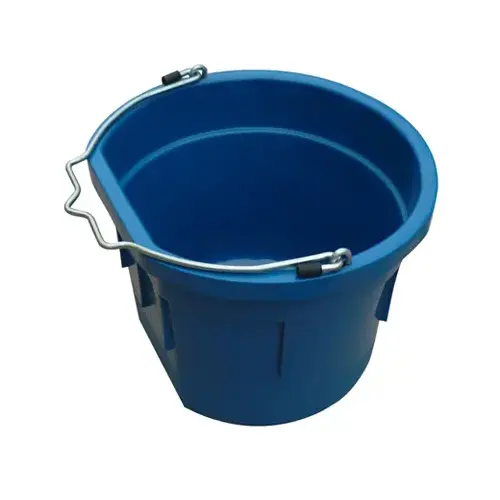 Utility Bucket, Flat Sided, Teal Resin, 8-Qts.