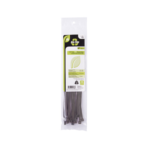 Cable Ties, Recycled, 8-In - pack of 15