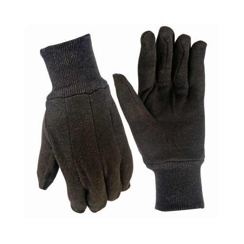 True Grip 9125-26 Jersey Work Gloves, Brown, Men's Small