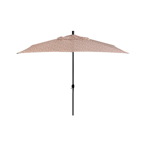 Deluxe Patio Market Umbrella, Tropics Beach Fabric/Aluminum Pole, 10 x 6-Ft.