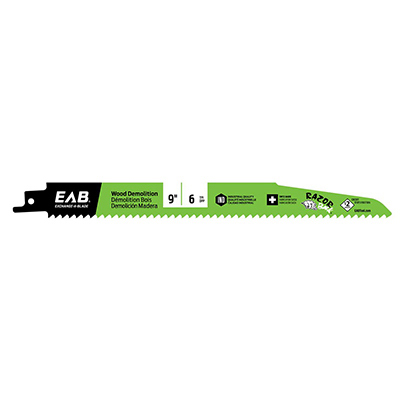 EAB Tool Company Inc 11711442 Reciprocating Saw Blade, Razor Back, Bi-Metal, 9-In. x 6 TPI