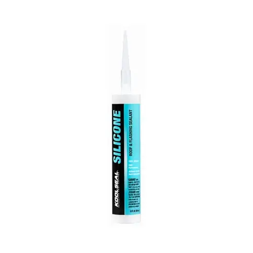 Silicone Rubberized Roof & Flashing Sealant, 10.5-oz. White