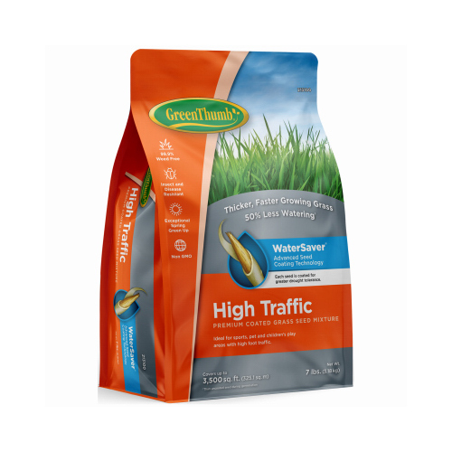 Premium Coated High-Traffic Grass Seed, 7-Lbs., Covers 3,500 Sq. Ft.