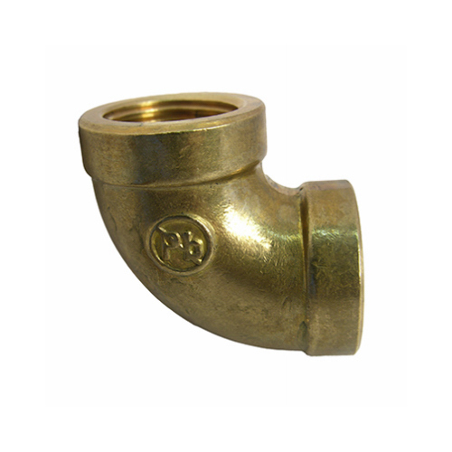 Pipe Fitting, 90-Degree Elbow, Lead-Free Brass, 1/2 FIP x 1/2-In. FIP