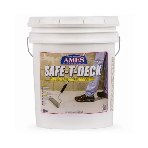 Safe-T-Deck Urethane Paint, Smooth Extra Hard Grey, 5-Gallons