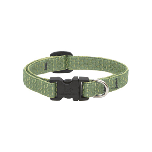 LUPINE INC 36734 Eco Dog Collar, Adjustable, Moss, 1/2 x 8 to 12-In.