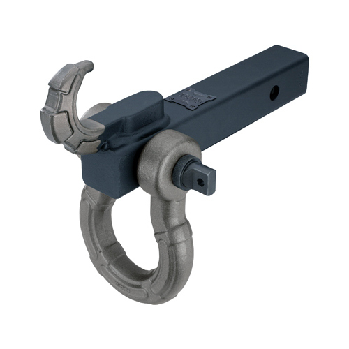 Tactical Tow Mount Hook and Shackle, Steel, Matte Pewter
