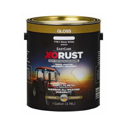 Rust-Preventative Paint & Primer, Direct to Metal, Truck, Tractor, Implement & Equipment, Gloss White, 1-Gallon