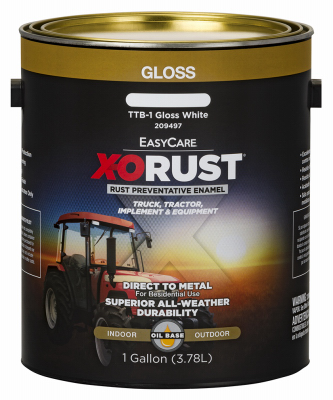 TRUE VALUE MFG COMPANY TTB1-GL Rust-Preventative Paint & Primer, Direct to Metal, Truck, Tractor, Implement & Equipment, Gloss White, 1-Gallon