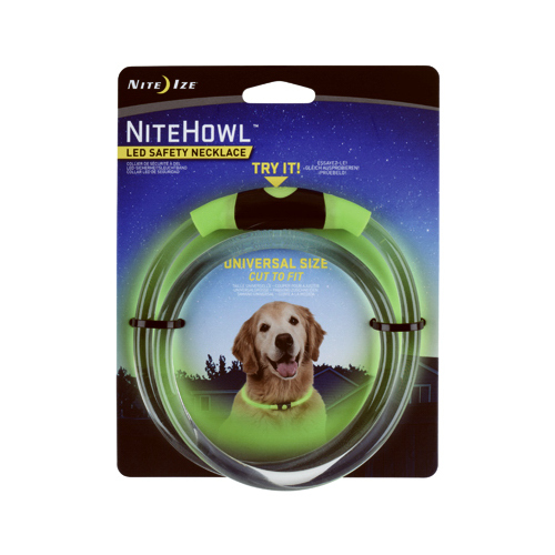 NiteHowl LED Safety Dog Collar Necklace, Green