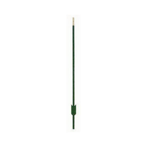 Studded Fence T-Post, Green, 8-Ft. - pack of 5