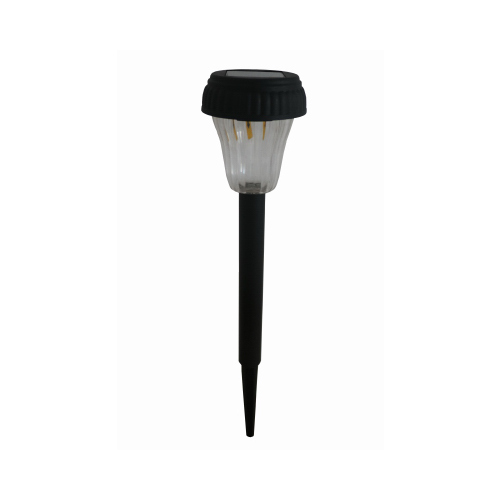 Solar Pathway Stake Light, Black Plastic