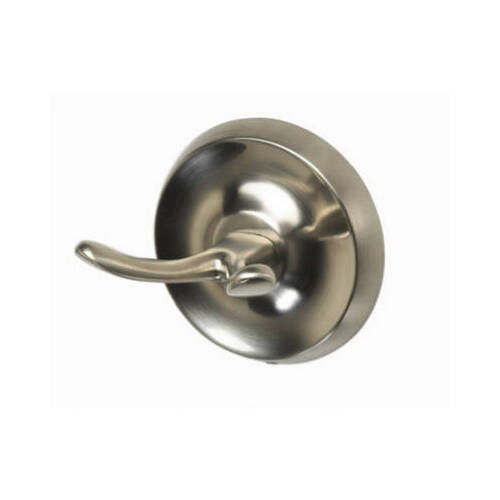 Rounded Robe Hook, Brushed Nickel