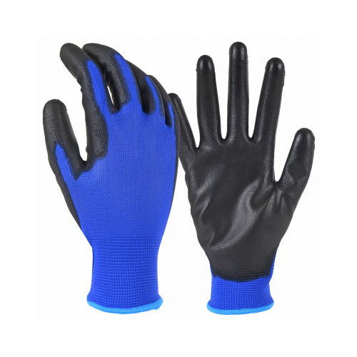 Polyurethane-Coated Work Glove, Blue, Men's XL