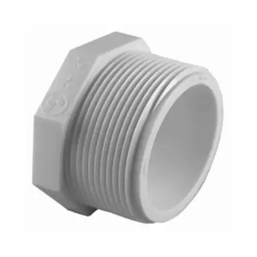 Schedule 40 PVC MIP Pressure Plug, 2-In.