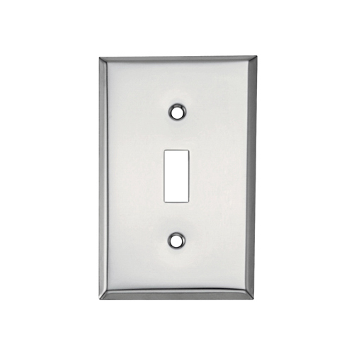 Steel Wall Plate, 1-Gang, 1-Toggle Opening, Chrome