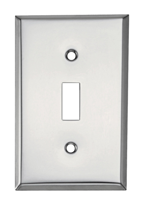 MULBERRY METALS 83071 Steel Wall Plate, 1-Gang, 1-Toggle Opening, Chrome