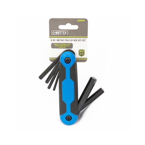 HANGZHOU GREAT STAR INDUST GS050811 Metric Hex Key Set, Large, Fold-Up, 6-In-1