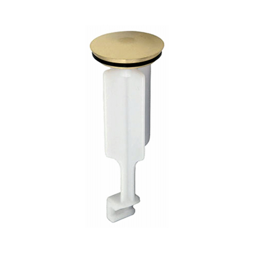 Master Plumber 249-867 Bathroom Pop-Up Drain Stopper, Polished Brass, 3-23/32 x 1-1/4-In.